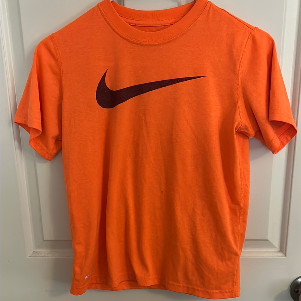 Nike Vibrant Orange Tee with Swoosh